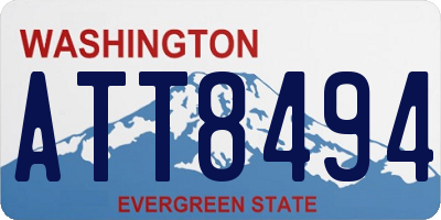 WA license plate ATT8494
