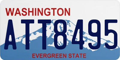 WA license plate ATT8495