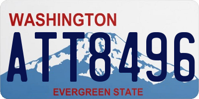 WA license plate ATT8496