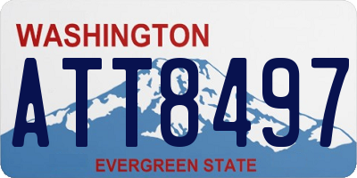 WA license plate ATT8497