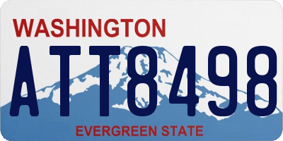 WA license plate ATT8498