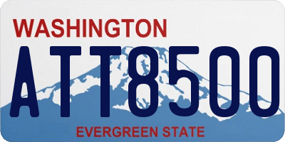WA license plate ATT8500