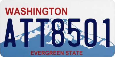 WA license plate ATT8501