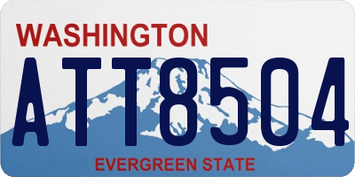 WA license plate ATT8504