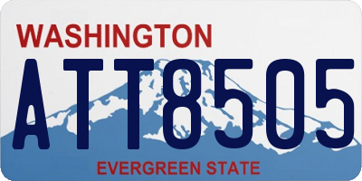 WA license plate ATT8505