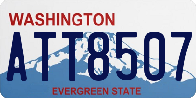 WA license plate ATT8507