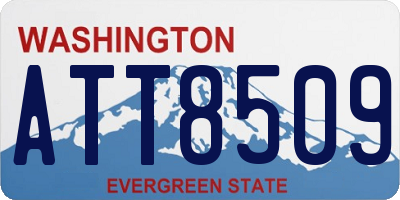 WA license plate ATT8509