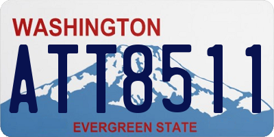 WA license plate ATT8511