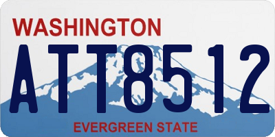 WA license plate ATT8512