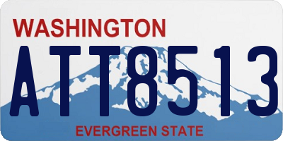 WA license plate ATT8513