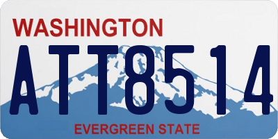 WA license plate ATT8514