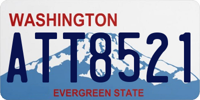 WA license plate ATT8521