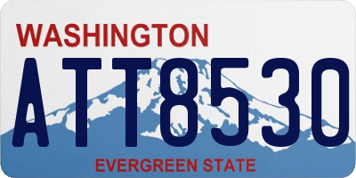 WA license plate ATT8530