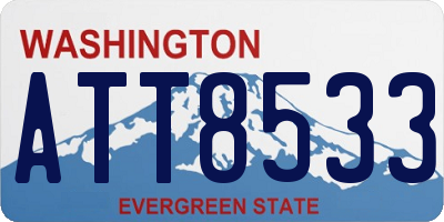 WA license plate ATT8533
