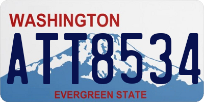 WA license plate ATT8534