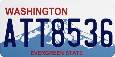 WA license plate ATT8536