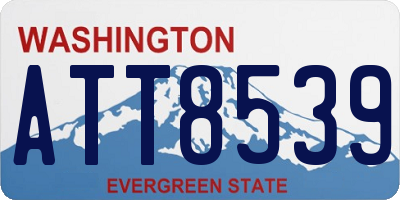 WA license plate ATT8539