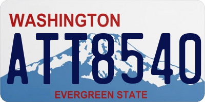 WA license plate ATT8540