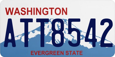 WA license plate ATT8542