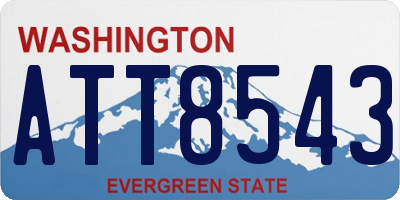 WA license plate ATT8543