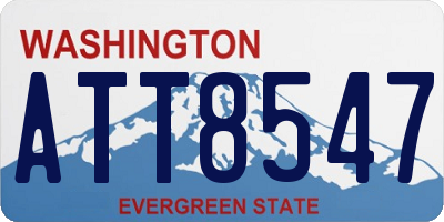 WA license plate ATT8547