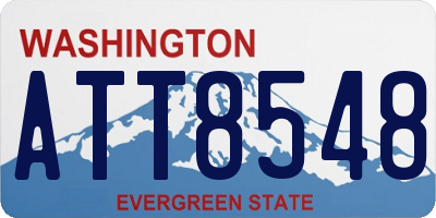 WA license plate ATT8548