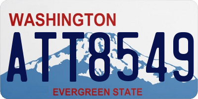 WA license plate ATT8549
