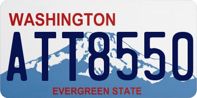 WA license plate ATT8550