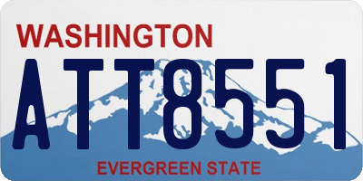 WA license plate ATT8551