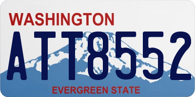 WA license plate ATT8552