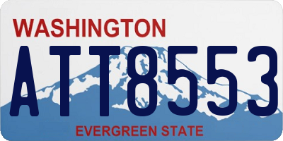 WA license plate ATT8553