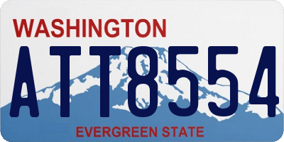 WA license plate ATT8554