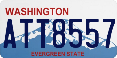 WA license plate ATT8557