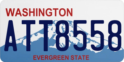 WA license plate ATT8558