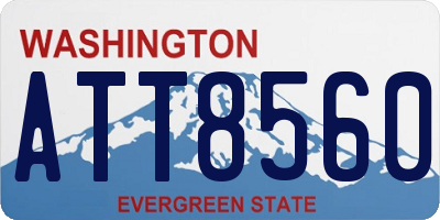 WA license plate ATT8560
