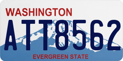 WA license plate ATT8562