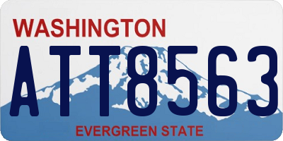 WA license plate ATT8563