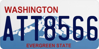 WA license plate ATT8566