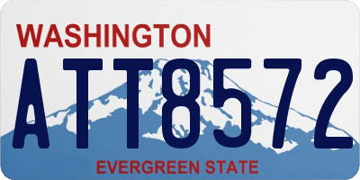 WA license plate ATT8572