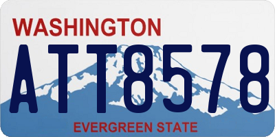 WA license plate ATT8578