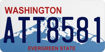 WA license plate ATT8581
