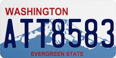 WA license plate ATT8583
