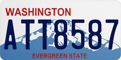 WA license plate ATT8587