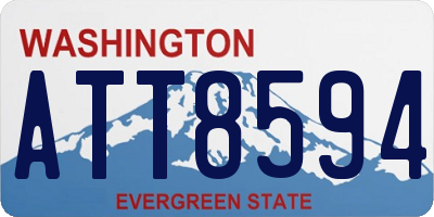 WA license plate ATT8594