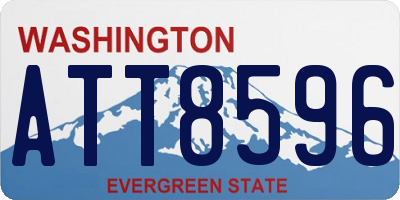 WA license plate ATT8596