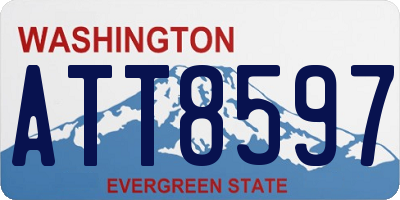 WA license plate ATT8597