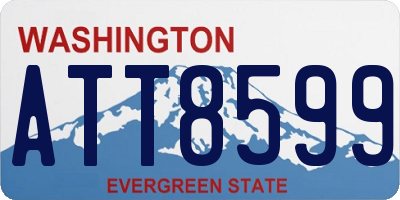 WA license plate ATT8599