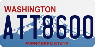 WA license plate ATT8600