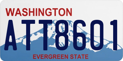 WA license plate ATT8601