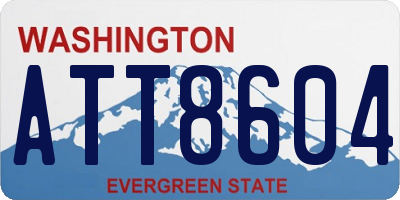 WA license plate ATT8604